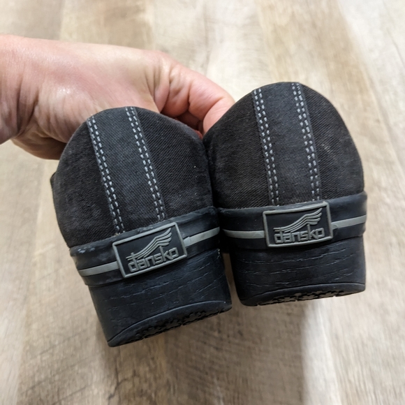 Dansko Black Vegan Leather Heeled Shoes Size 38 - Picture 5 of 11